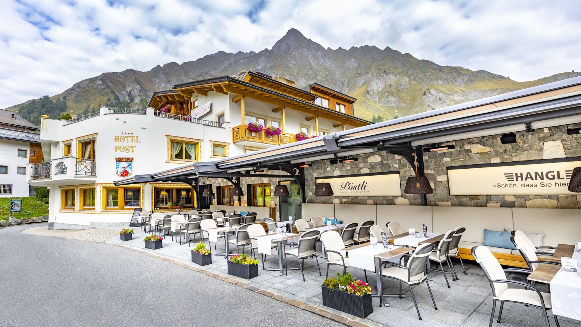 Relax on the terrace after the best hikes in Switzerland